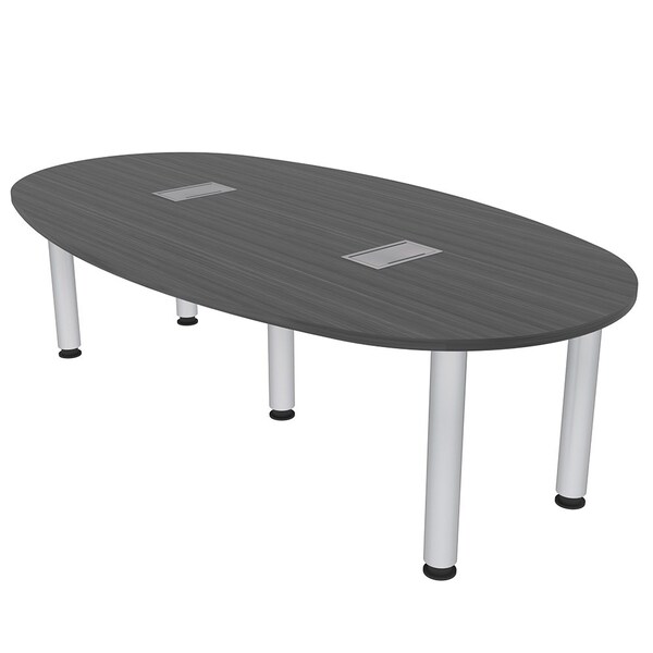 45.25 in W, 84 in L, 29 in H, Engineered Wood Top, Grey